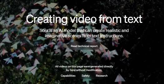 Sora Open Ai text to video makers ai tool